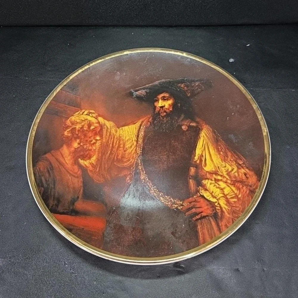 Rembrandt's Aristotle Contemplating the Bust of Homer Collectible Plate Kingford